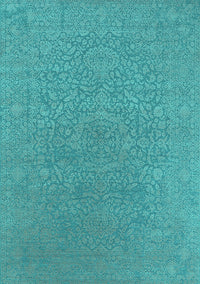 Oriental Turquoise Industrial Rug, urb2668turq