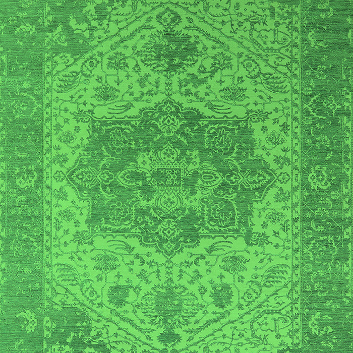 Machine Washable Oriental Green Industrial Area Rugs, wshurb2669grn
