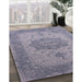 Machine Washable Industrial Modern Slate Blue Grey Blue Rug in a Family Room, wshurb2669