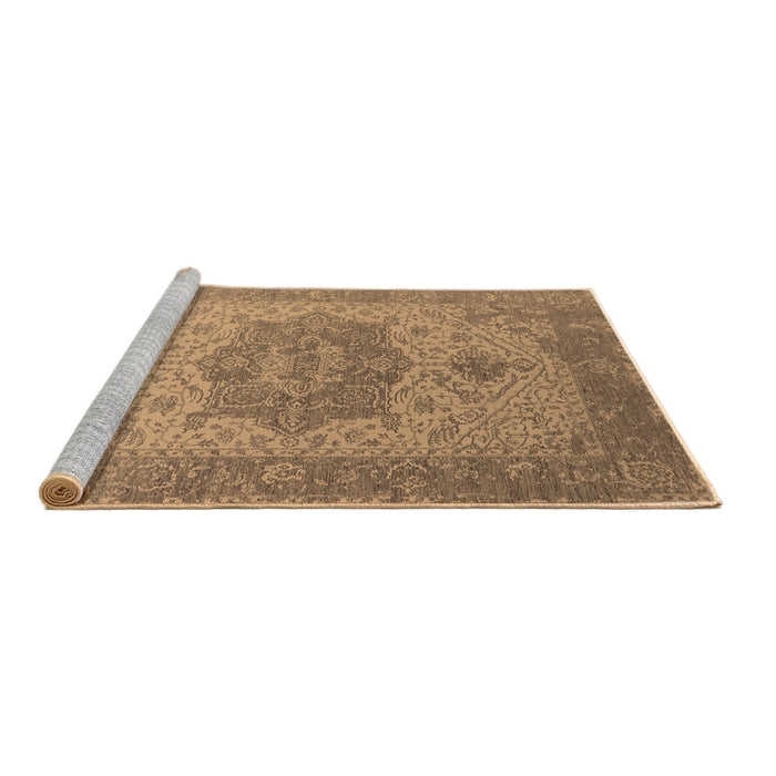 Sideview of Machine Washable Oriental Brown Industrial Rug, wshurb2669brn