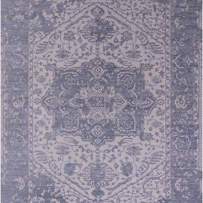 Machine Washable Industrial Modern Slate Blue Grey Blue Rug, wshurb2669
