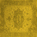 Square Oriental Yellow Industrial Rug, urb2669yw