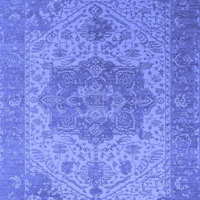 Machine Washable Oriental Blue Industrial Rug, wshurb2669blu
