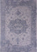 Mid-Century Modern Slate Blue Grey Oriental Rug, urb2669