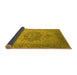 Sideview of Oriental Yellow Industrial Rug, urb2669yw