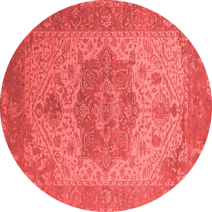 Machine Washable Oriental Red Industrial Rug, wshurb2669red