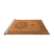 Sideview of Machine Washable Oriental Orange Industrial Area Rugs, wshurb2669org