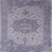 Square Mid-Century Modern Slate Blue Grey Oriental Rug, urb2669