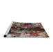 Sideview of Machine Washable Industrial Modern Night Red Rug, wshurb2670