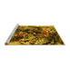 Sideview of Machine Washable Oriental Yellow Industrial Rug, wshurb2670yw