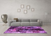 Machine Washable Oriental Purple Industrial Rug, wshurb2670pur