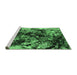 Sideview of Machine Washable Oriental Emerald Green Industrial Area Rugs, wshurb2670emgrn