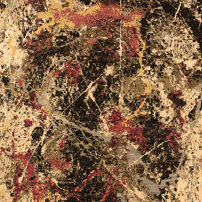 Machine Washable Oriental Brown Industrial Rug, wshurb2670brn