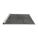 Sideview of Machine Washable Oriental Gray Industrial Rug, wshurb2671gry