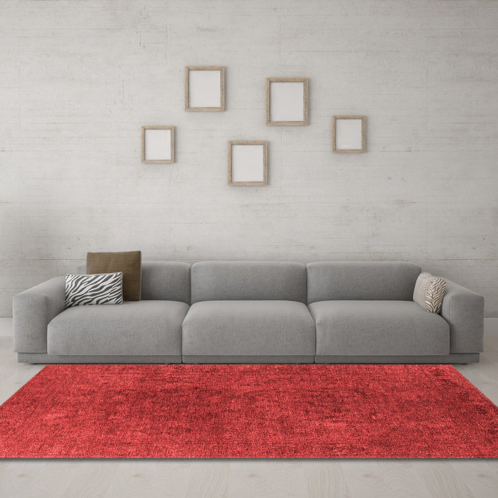 Industrial Red Washable Rugs