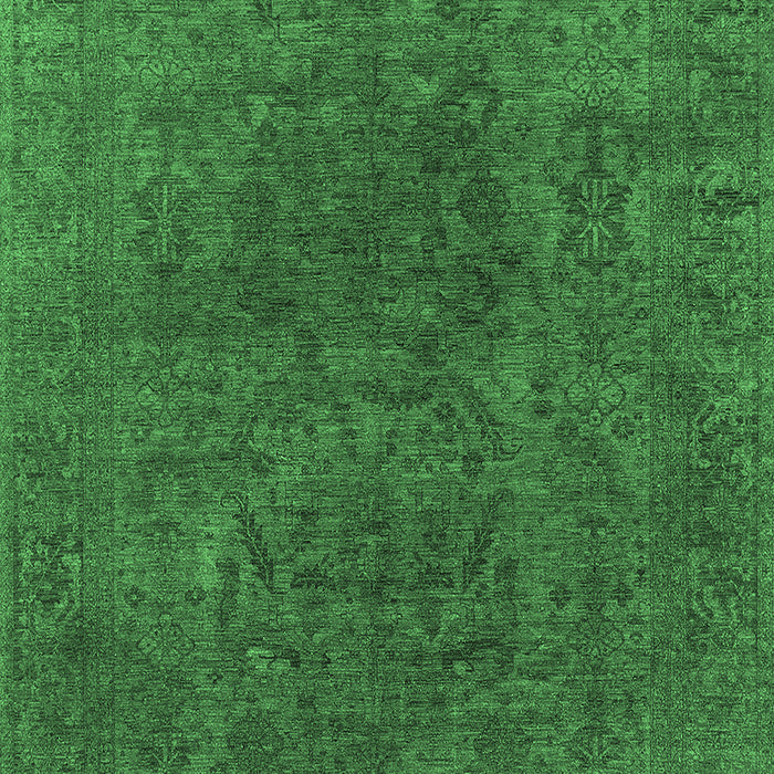 Machine Washable Oriental Emerald Green Industrial Area Rugs, wshurb2671emgrn