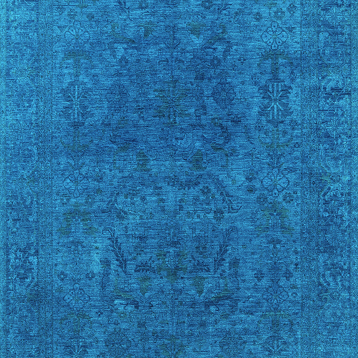 Machine Washable Oriental Turquoise Industrial Area Rugs, wshurb2671turq