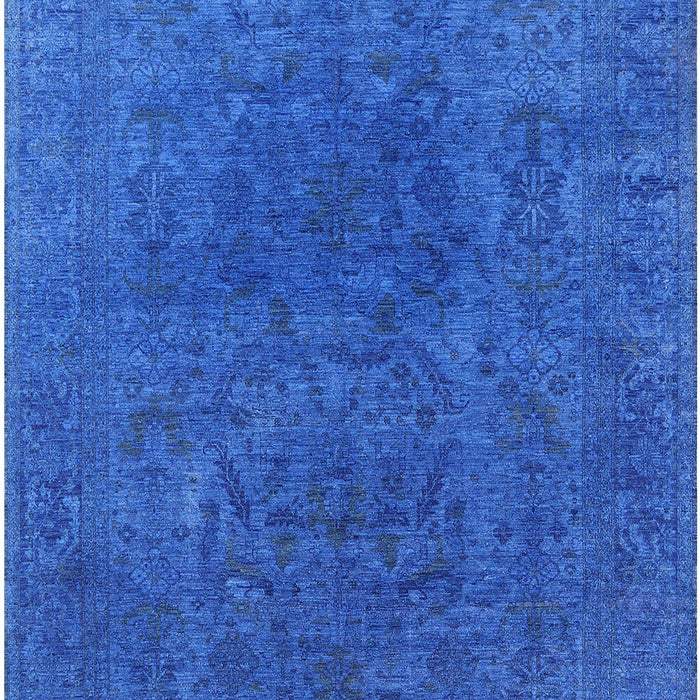 Mid-Century Modern Neon Blue Oriental Rug, urb2671