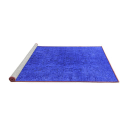 Sideview of Machine Washable Oriental Purple Industrial Area Rugs, wshurb2671pur