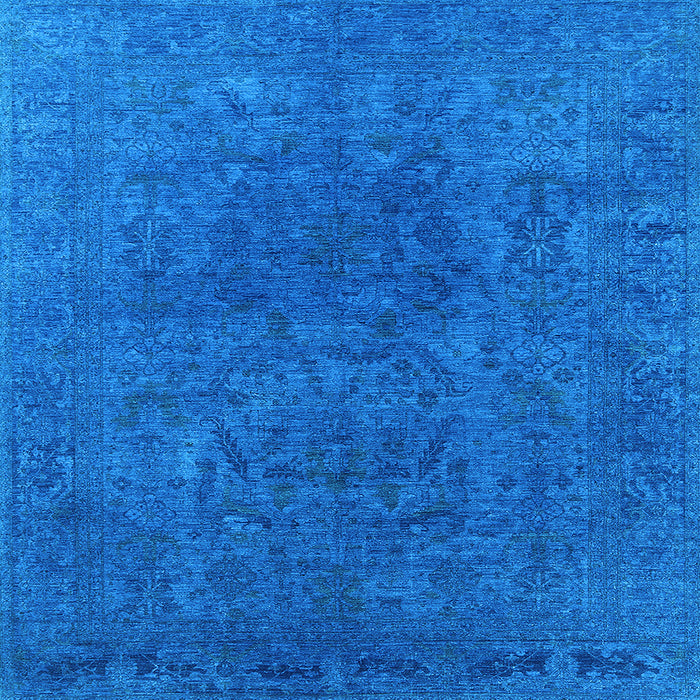 Square Oriental Light Blue Industrial Rug, urb2671lblu