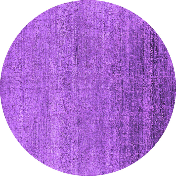 Round Machine Washable Oriental Purple Industrial Area Rugs, wshurb2672pur