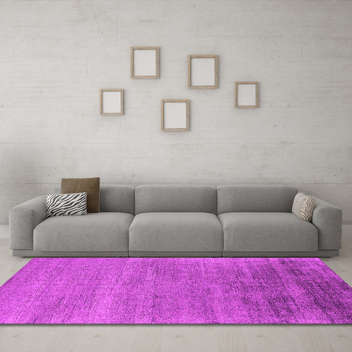 Machine Washable Oriental Pink Industrial Rug in a Living Room, wshurb2672pnk