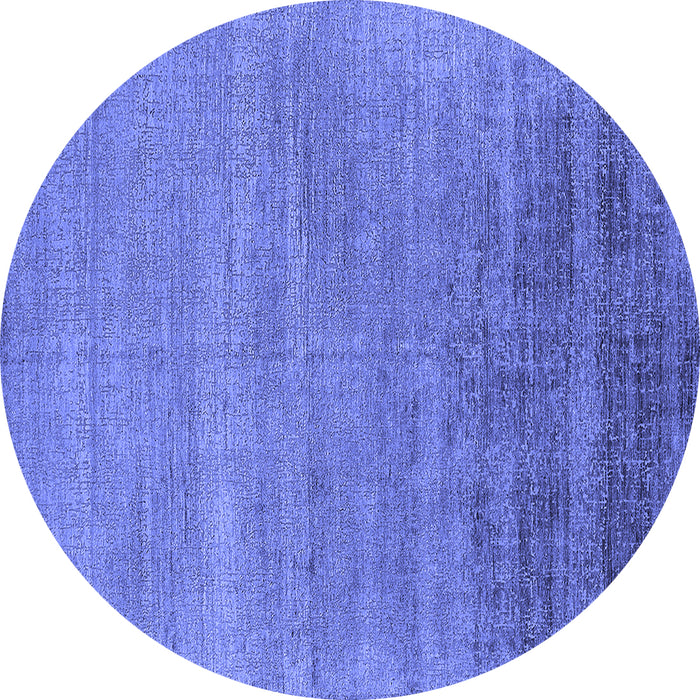 Round Oriental Blue Industrial Rug, urb2672blu