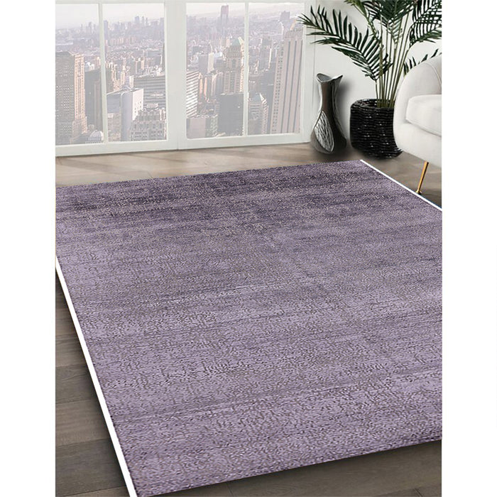 Mid-Century Modern Purple Oriental Rug in Family Room, urb2672