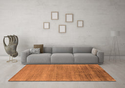 Machine Washable Oriental Orange Industrial Area Rugs in a Living Room, wshurb2672org