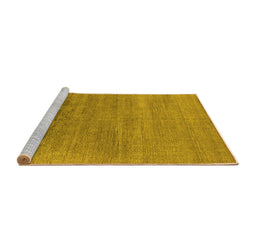 Sideview of Machine Washable Oriental Yellow Industrial Rug, wshurb2672yw