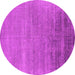 Round Oriental Pink Industrial Rug, urb2672pnk