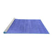 Sideview of Machine Washable Oriental Blue Industrial Rug, wshurb2672blu