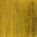 Square Machine Washable Oriental Yellow Industrial Rug, wshurb2672yw