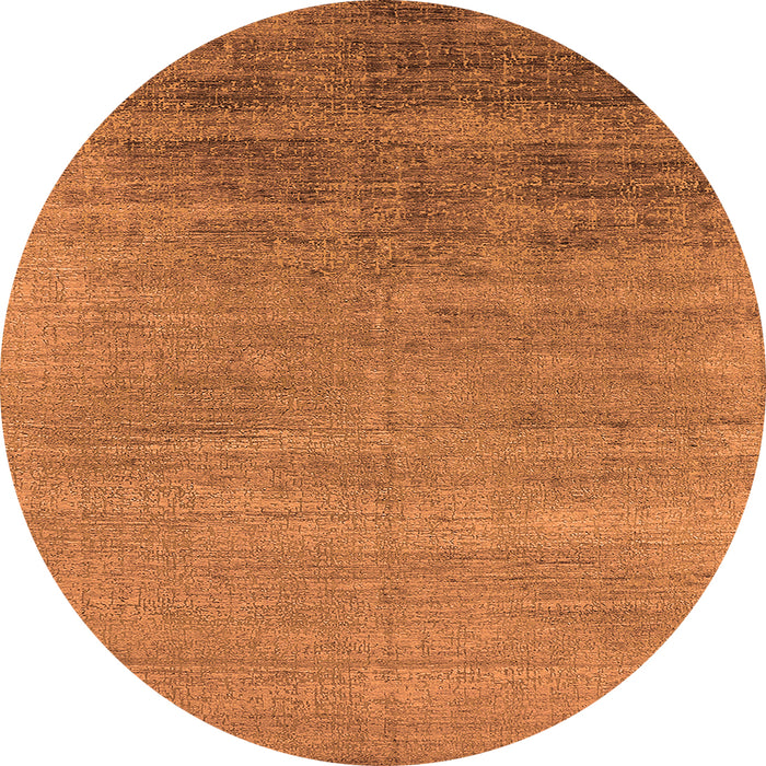 Round Oriental Orange Industrial Rug, urb2672org