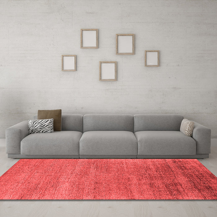 Industrial Red Washable Rugs