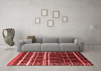 Machine Washable Oriental Red Industrial Rug, wshurb2673red