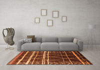 Machine Washable Oriental Orange Industrial Rug, wshurb2673org