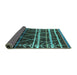 Sideview of Oriental Turquoise Industrial Rug, urb2673turq