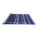 Sideview of Machine Washable Oriental Blue Industrial Rug, wshurb2673blu