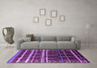 Machine Washable Oriental Purple Industrial Area Rugs in a Living Room, wshurb2673pur