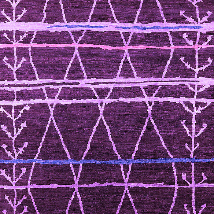 Machine Washable Oriental Purple Industrial Area Rugs, wshurb2673pur