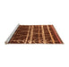 Sideview of Machine Washable Oriental Orange Industrial Area Rugs, wshurb2673org