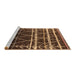 Sideview of Machine Washable Oriental Brown Industrial Rug, wshurb2673brn