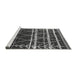 Sideview of Machine Washable Oriental Gray Industrial Rug, wshurb2673gry