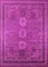 Machine Washable Oriental Pink Industrial Rug, wshurb2674pnk