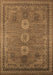 Machine Washable Oriental Brown Industrial Rug, wshurb2674brn