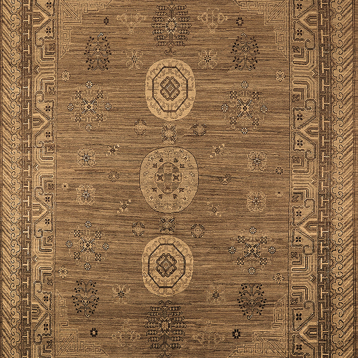 Machine Washable Oriental Brown Industrial Rug, wshurb2674brn