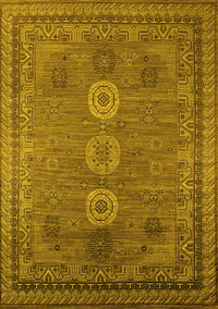 Oriental Yellow Industrial Rug, urb2674yw