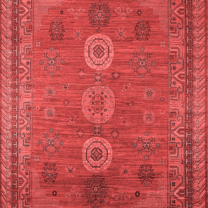 Machine Washable Oriental Red Industrial Rug, wshurb2674red