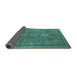 Sideview of Oriental Turquoise Industrial Rug, urb2674turq